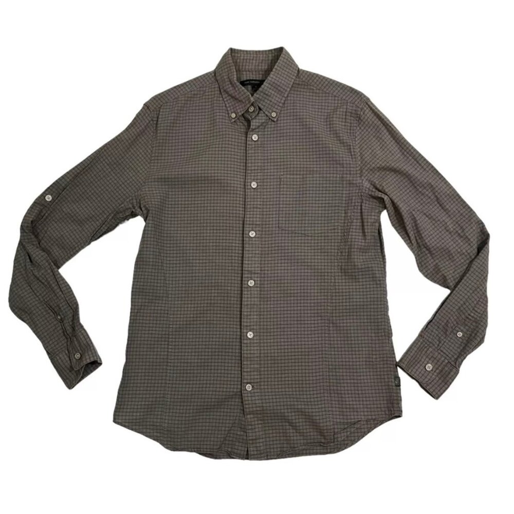 Closet Closing Sale! John Varvatos men's long sleeve button down shirt blue gray